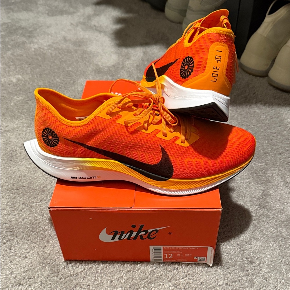 Nike Zoom Pegasus Turbo 2 - Blue Ribbon Sports - Orange & Black - Men’s 12